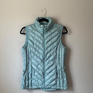 32 Degrees Teal Quilted Chevron Vest Small